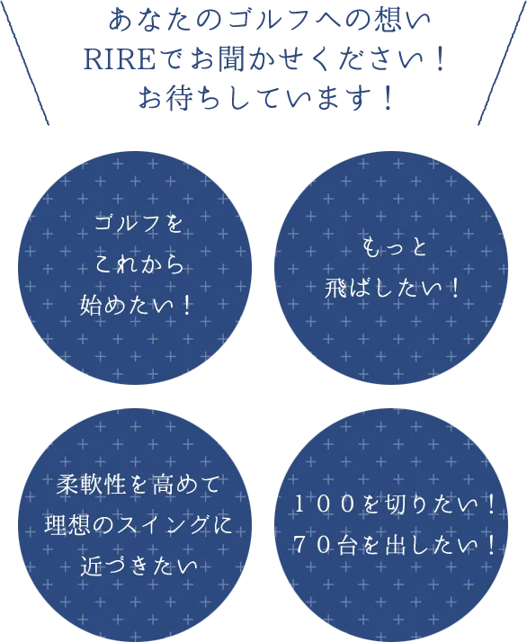 あなたのゴルフへの想いRIREでお聞かせください！お待ちしています！